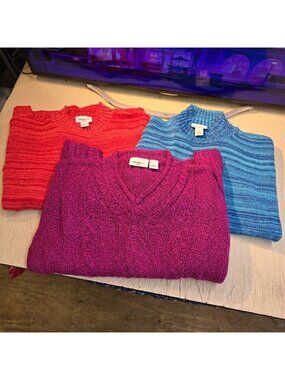 Vintage Parisians Sweater Bundle 3pc Womens 2XL